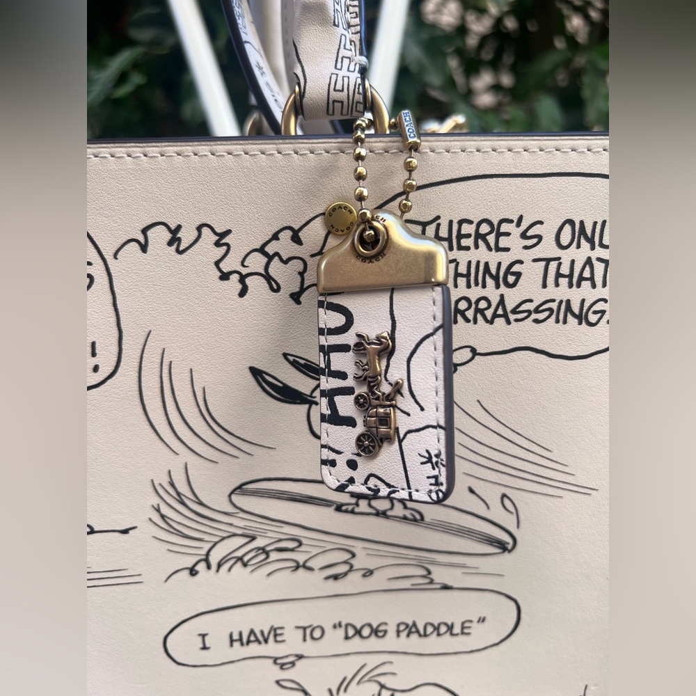 Coach NWT X Peanuts Rogue Bag With Newspaper Print/ Comic - Picture 8 of 15